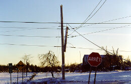 Snapped pole